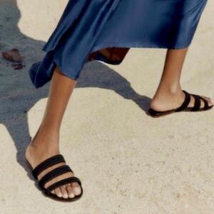 Rothys sandals triple strap 7.5 black